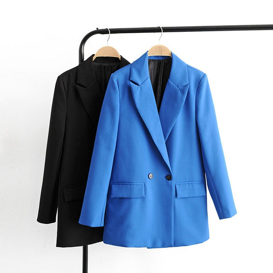 Blazer Minimaliste Double Boutonnage Femme