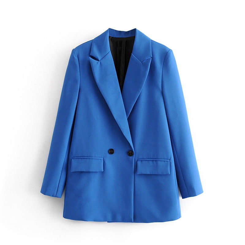 Blazer Minimaliste Double Boutonnage Femme