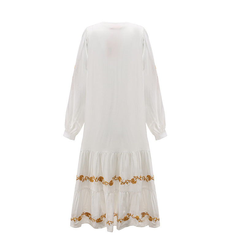 Elegant Embroidered Summer Dress – Feminine Style