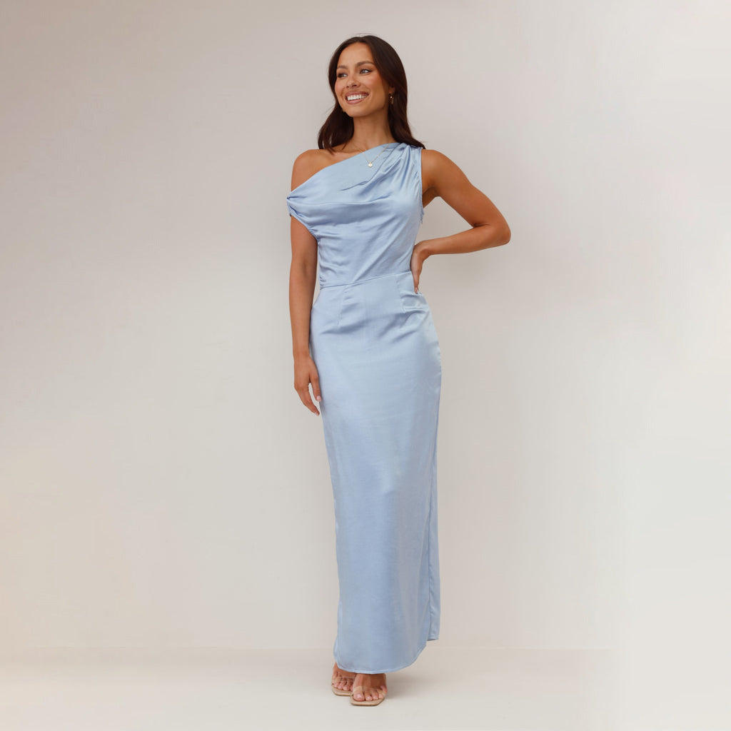 Elegant Women's One-Shoulder Midi Dress