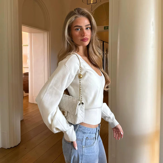 One-Shoulder Knit Sweater