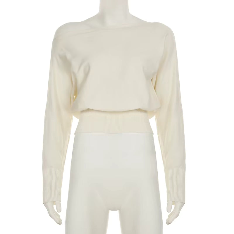 One-Shoulder Knit Sweater