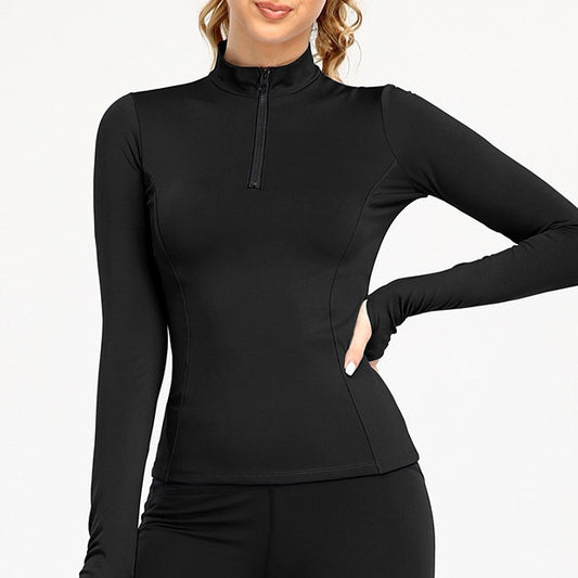 Women's Slim-Fit Half-Zip Sports Top