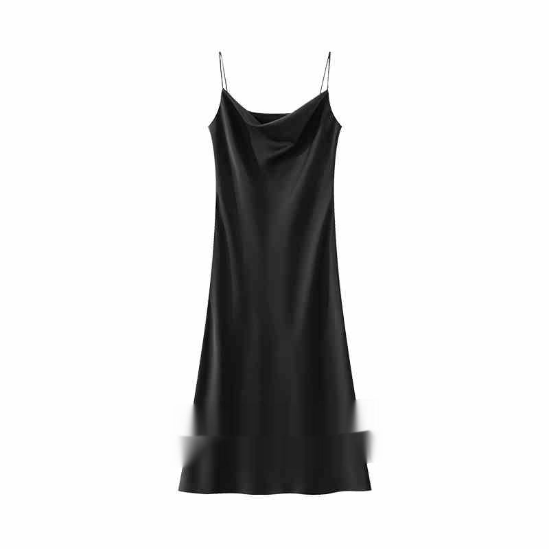 Elegant Women's Satin Midi Dress – Minimalist Summer Style